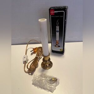 Elegant Brass Candle Light Plug In Turn Knob